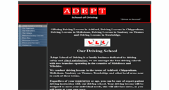 Desktop Screenshot of adeptschoolofdriving.co.uk